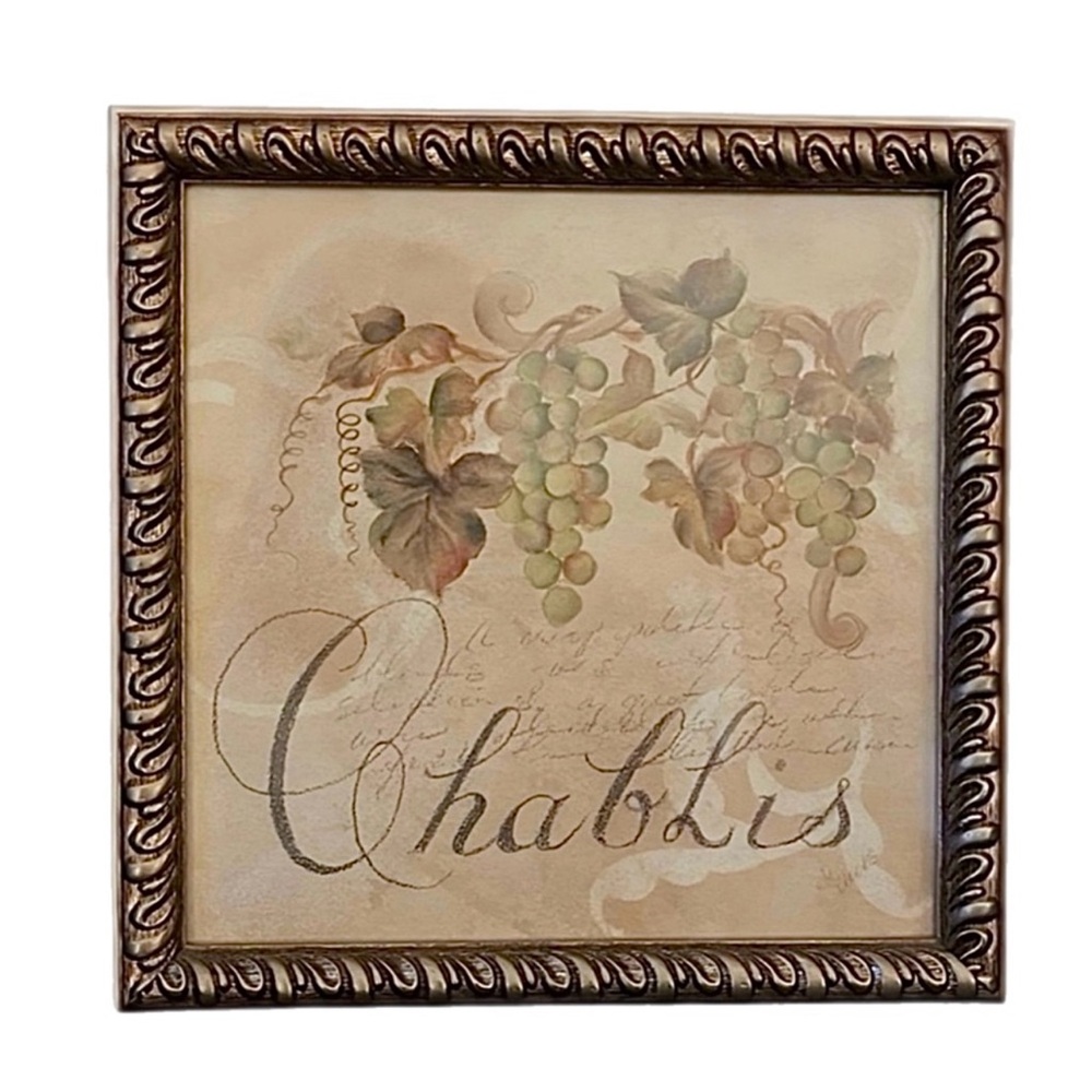 Chablis Wine Wall Frame